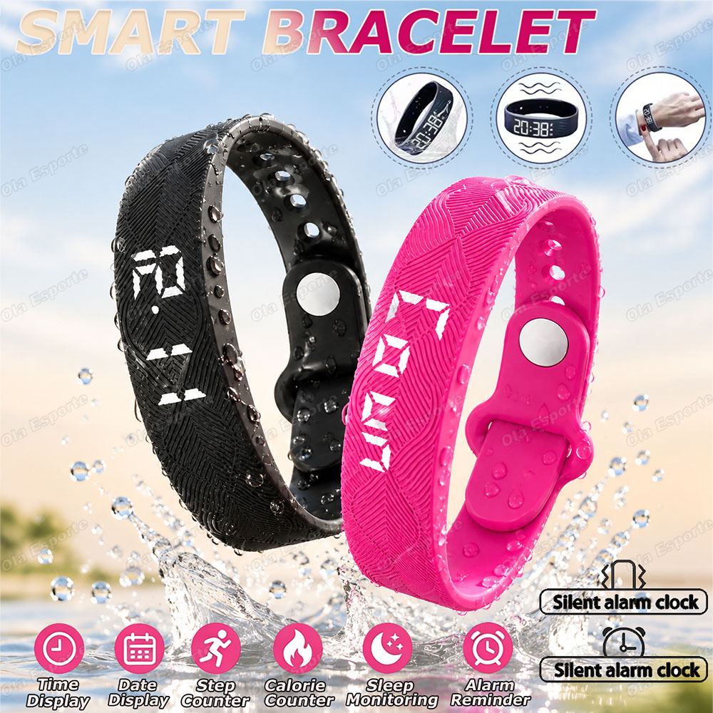 Android Smartwatch Accessories - Smartwatch digitale a LED, impermeabile, con