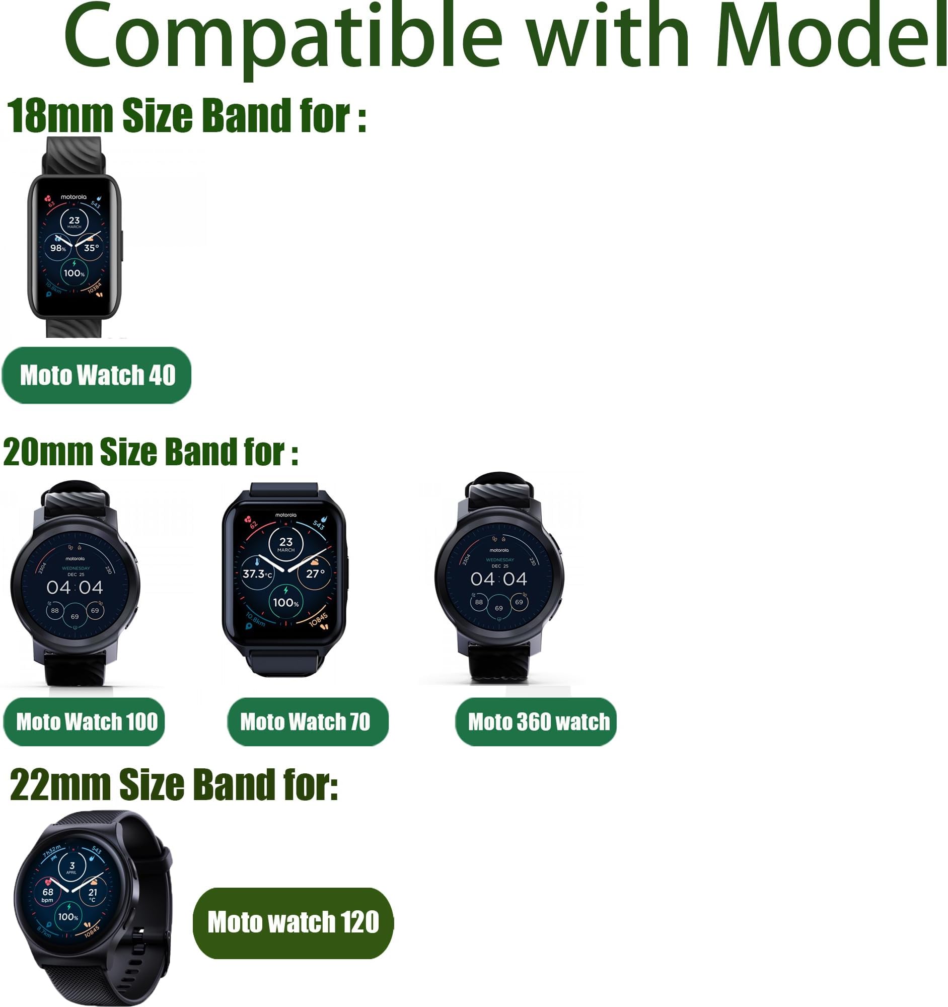 Cinturino in acciaio inossidab - Motorola Smartwatch Accessories recensione e prezzo