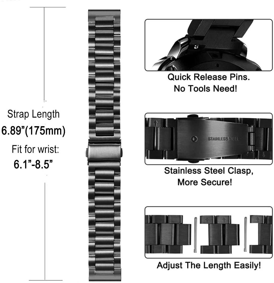 Cinturino in acciaio inossidab - Motorola Smartwatch Accessories recensione e prezzo