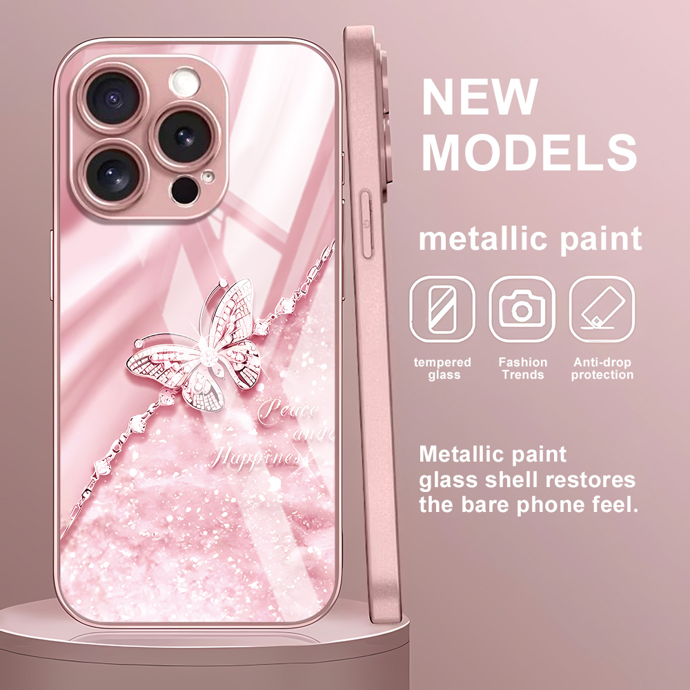 Pink Butterfly Tempered Glass  - Screen Protector Film recensione e prezzo